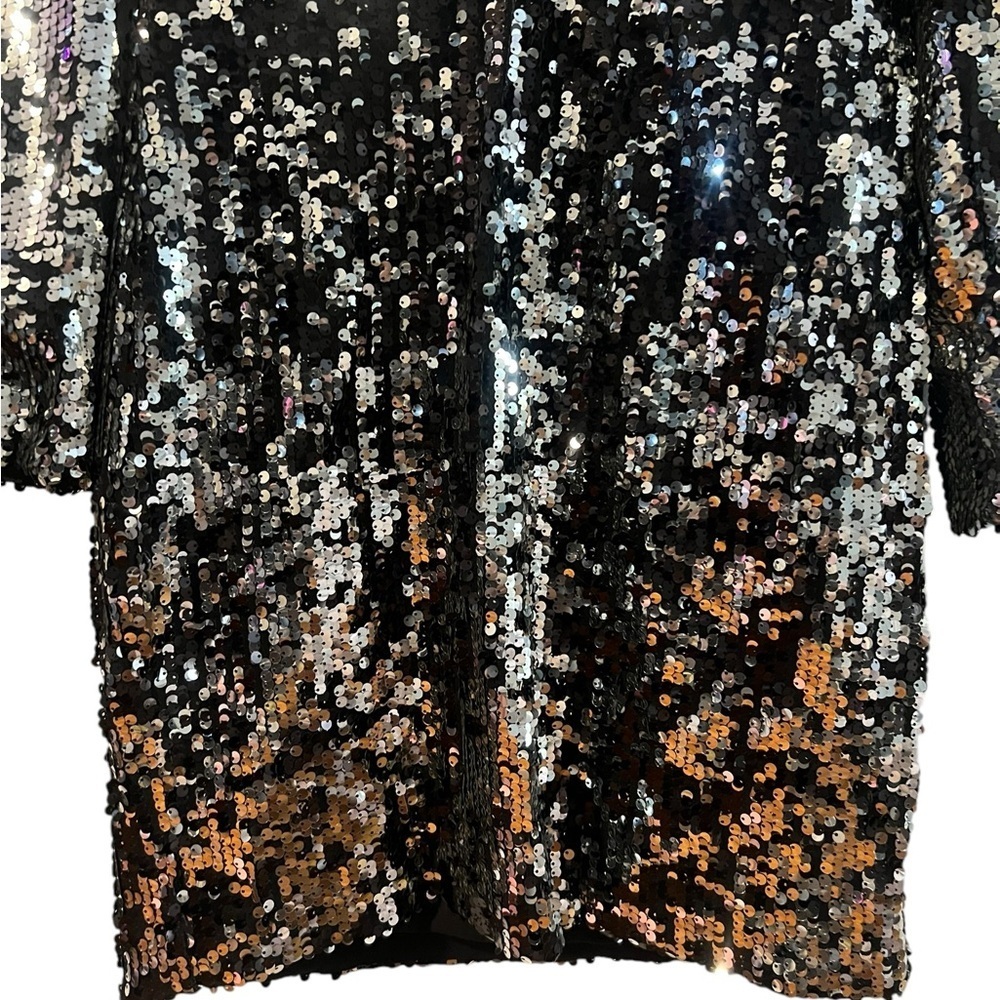 Rachel Zoe Micah Sequin Mini Dress - Size 8- Black and Silver - Brand New! - Picture 9 of 10